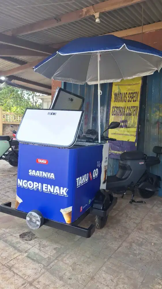 SEPEDA LISTRIK GEROBAK KOPI/SEPEDA GEROBAK/GEROBAK SEPEDA LISTRIK KOPI
