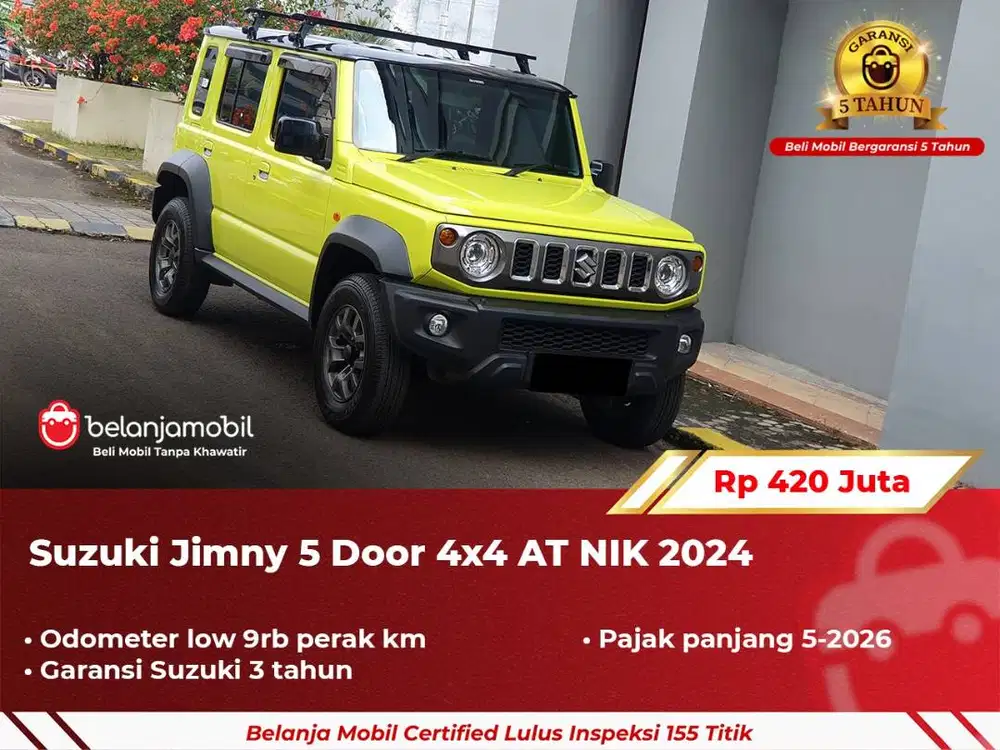 [ GARANSI 5TH ] Suzuki Jimny 5 Door 4x4 AT Kuning 2024/2025