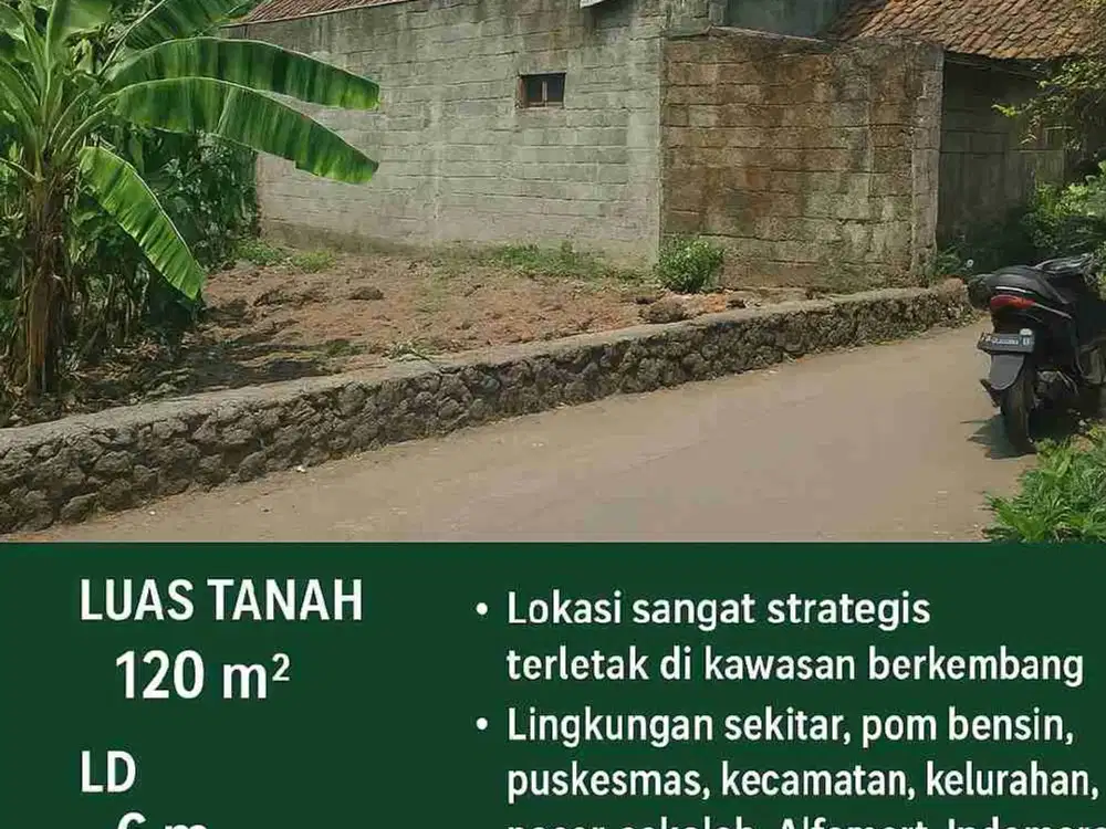 Tanah 120m di manisrenggo hanya 120juta nego