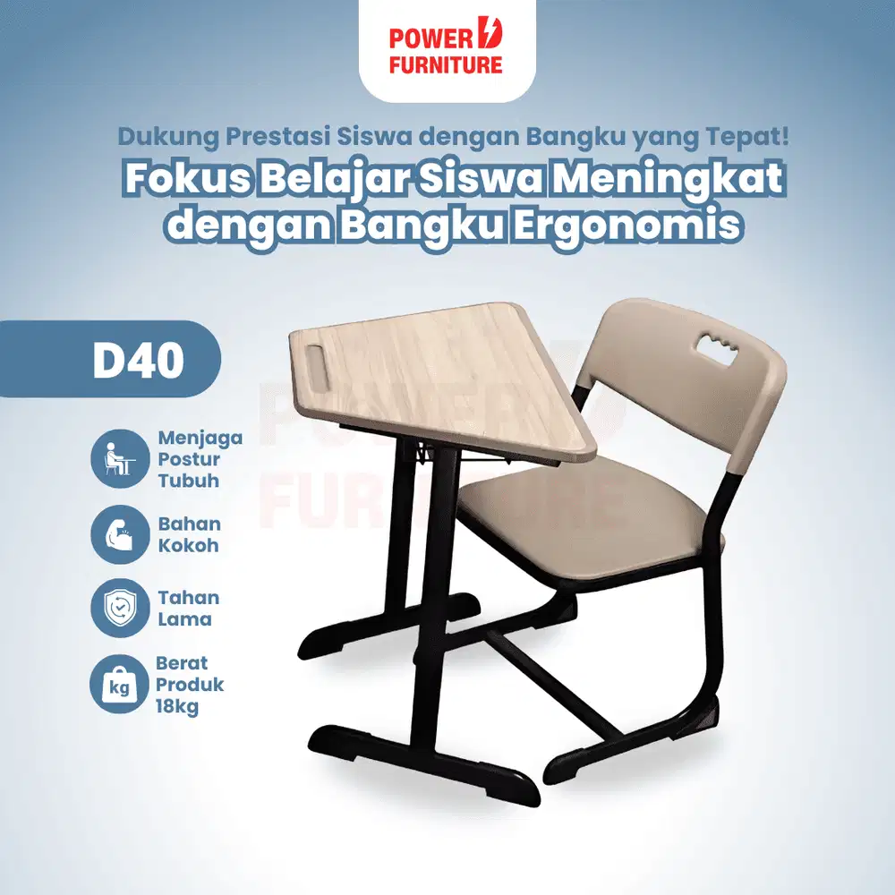 Meja Kursi Sekolah Set Segi Meeting D40 - Bangku Meja Sekolah | Kursi