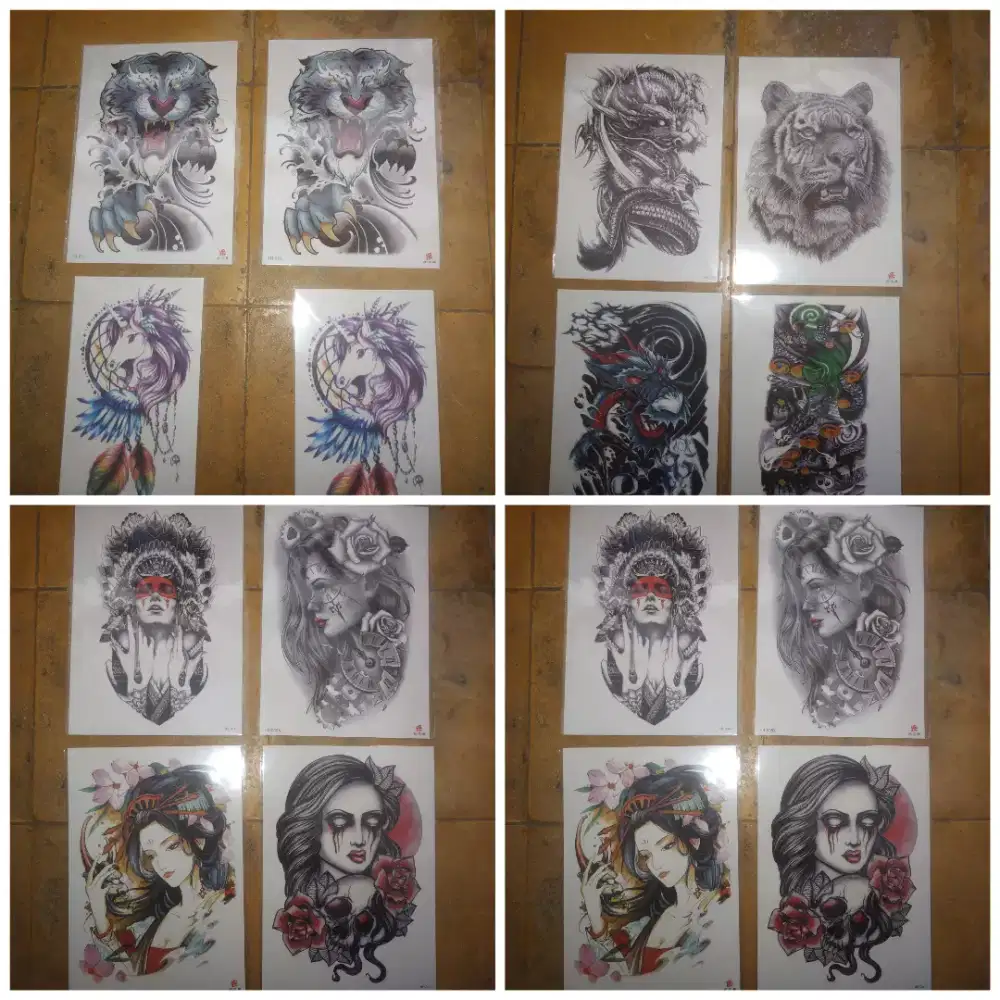 Tato lengan,kaki,dada,tato tahan air,7 hari,tato temporer tahan air