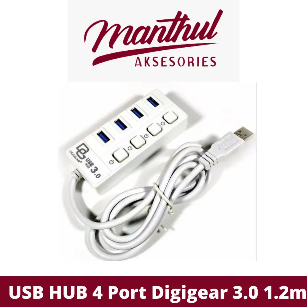 USB HUB 4 Port Digigear 3.0 1.2m