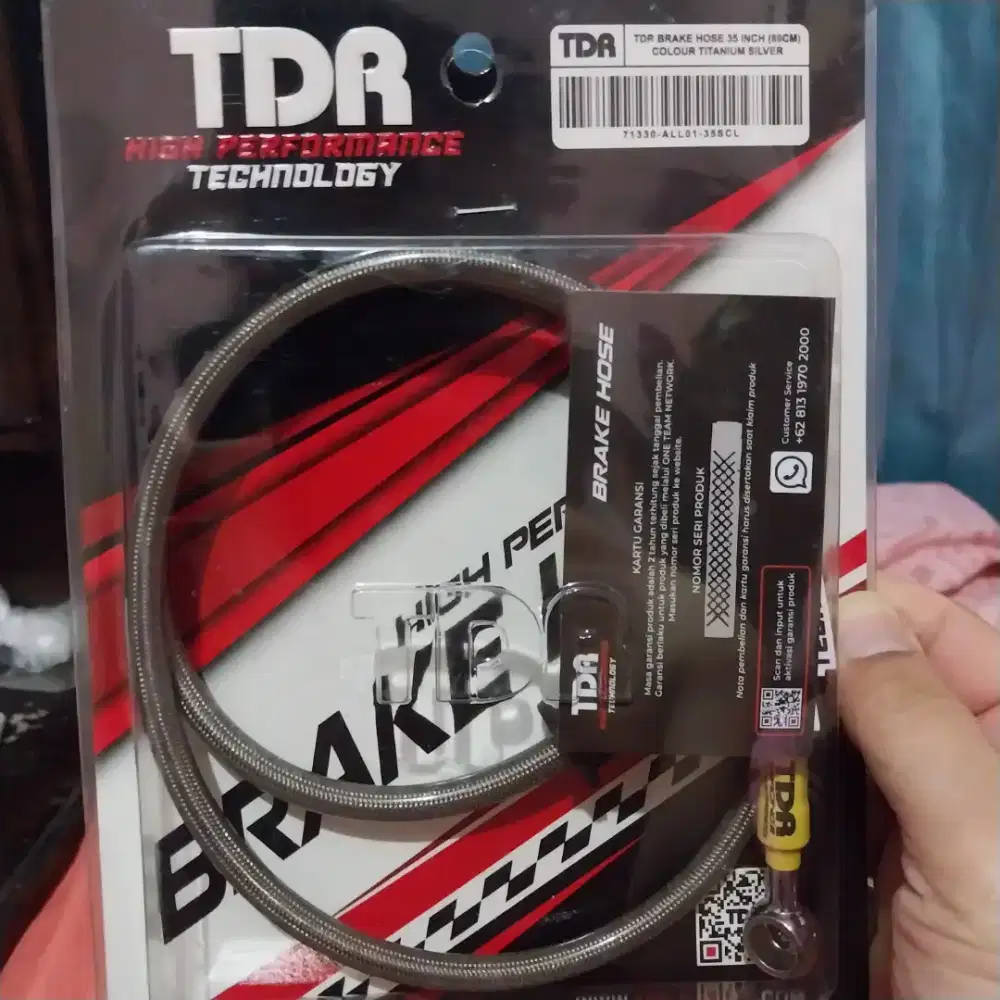 Selang Rem TDR Racing Titanium Silver 35in / 90cm original