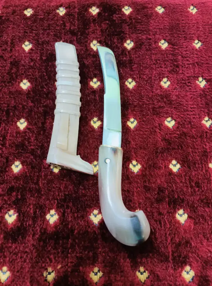 Gocil Mini Kopak Rawing Full Tanduk Kebo Bule Baja Modern Bohler K110