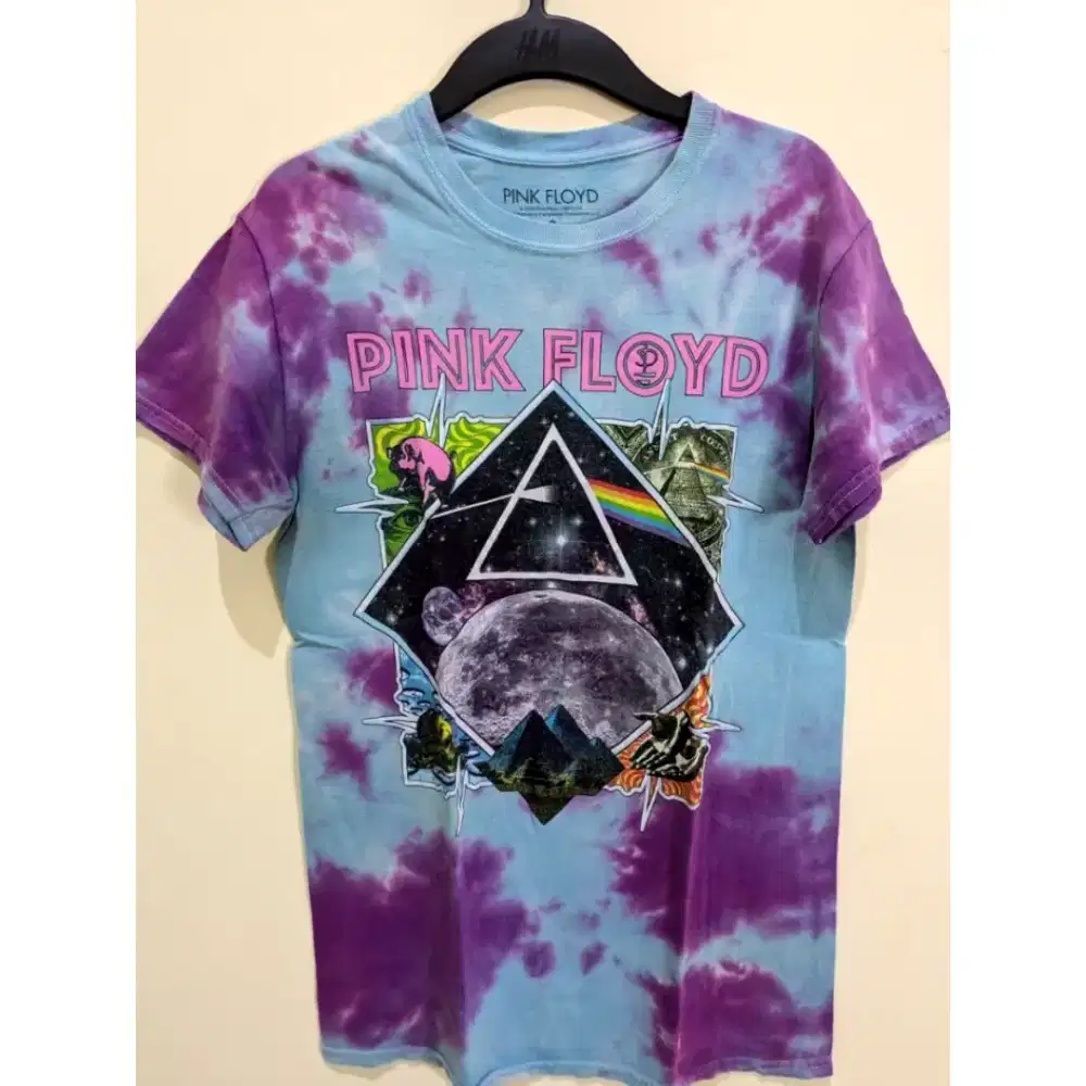 Kaos / Tshirt Pink Floyd The Dark Side Of The Moon Tie Dye ( RARE )