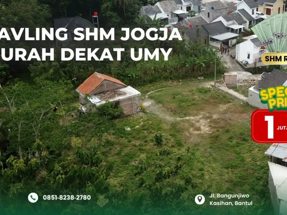 Dijual Tanah Kavling Bantul SHM Samping SMK Muh Bangunjiwo
