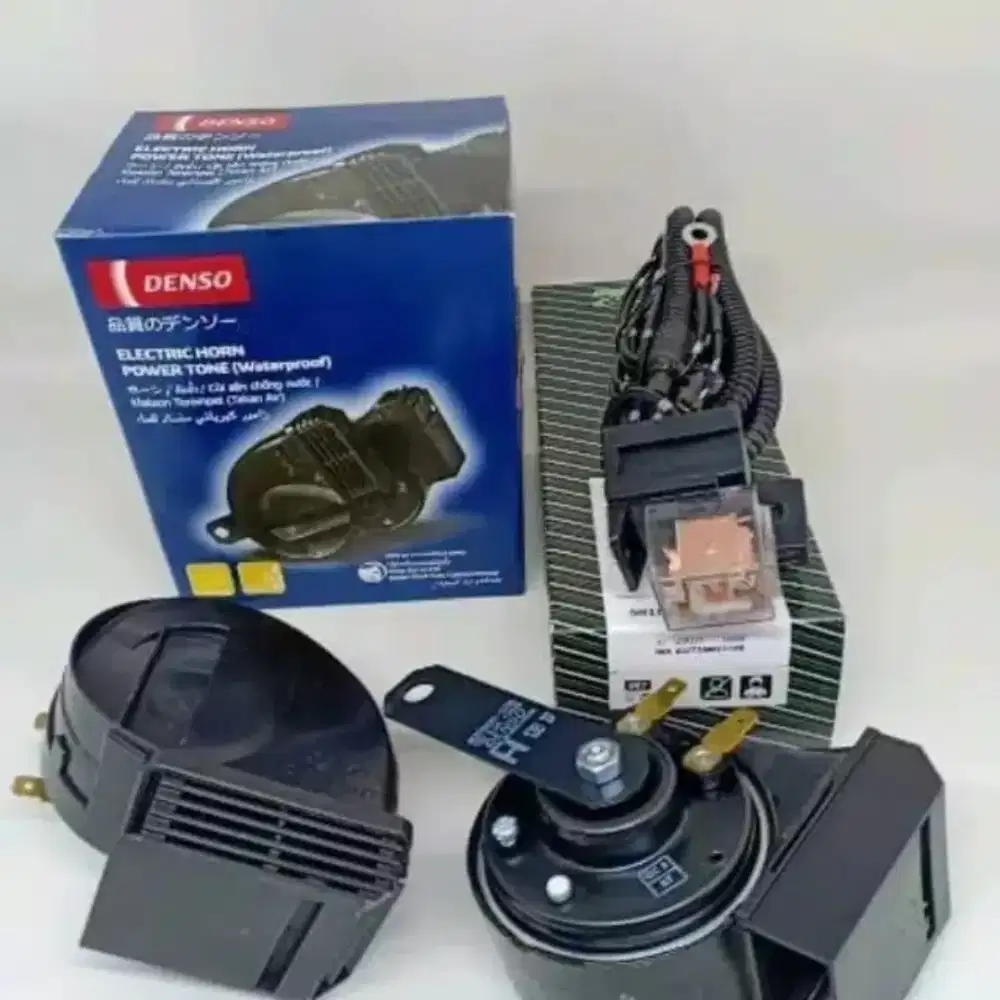 Klakson keong denso + rellay set