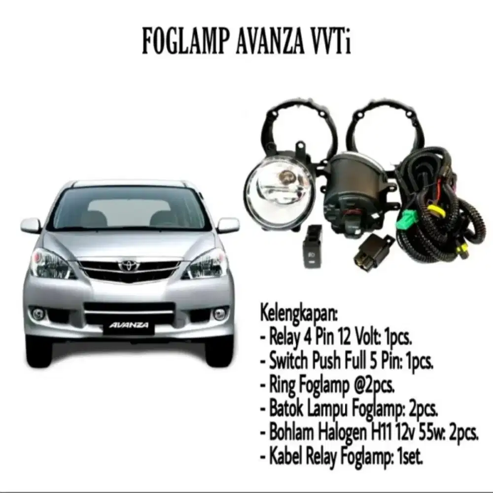 Foglamp Avanza Xenia Old 2012 kebawah