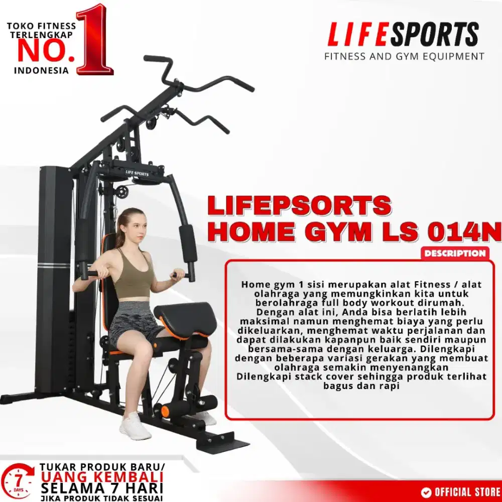 Home gym 1 sisi + pull up + leg press life sports LS-014