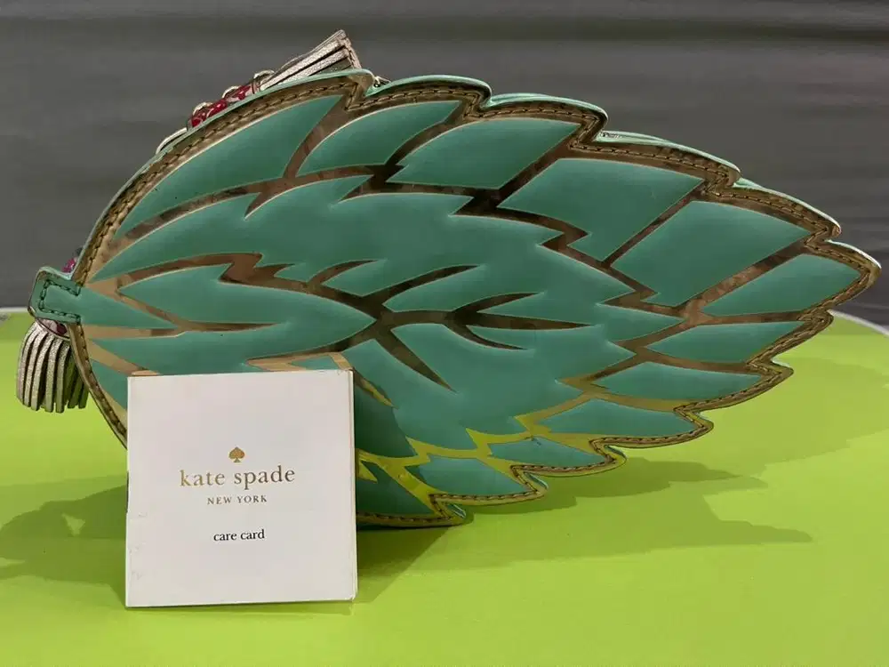 Preloved Kate Spade New York Full Plume Mint Leaf Crossbody bag.