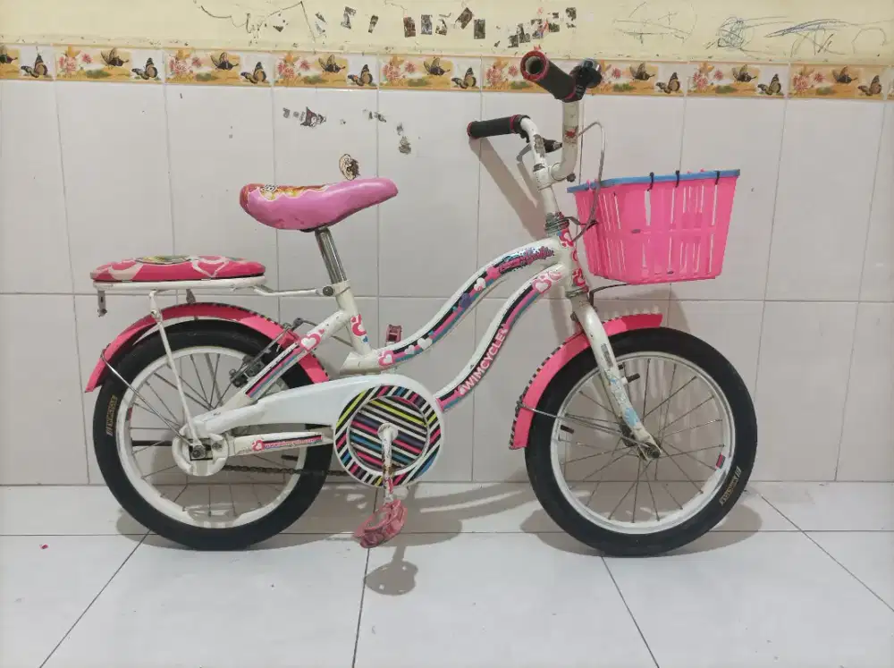 Sepeda anak wimcycle barbie 16 inch