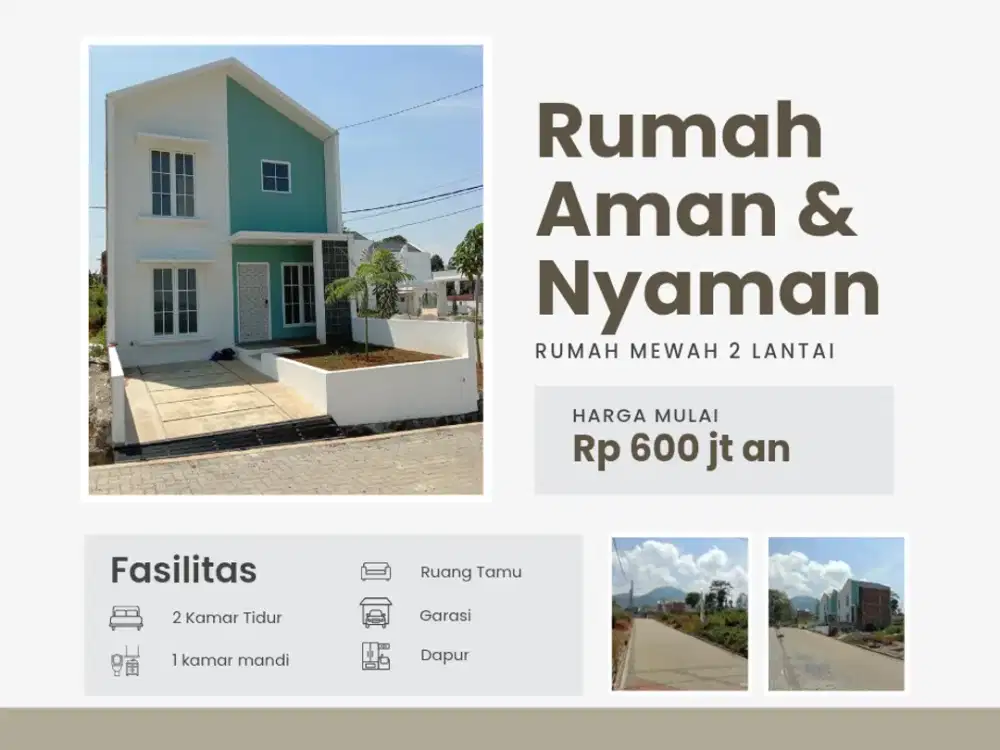 rumah 2 lanatai di pusat kota dengan harga terjangkau