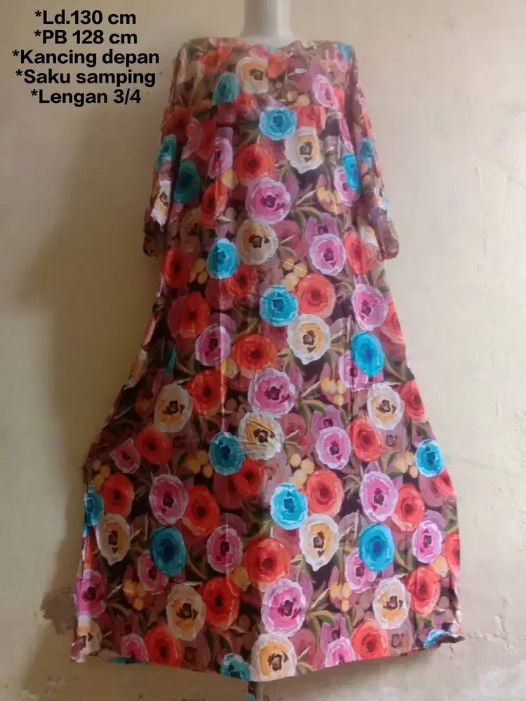 Daster semata kaki & lengan 3/4