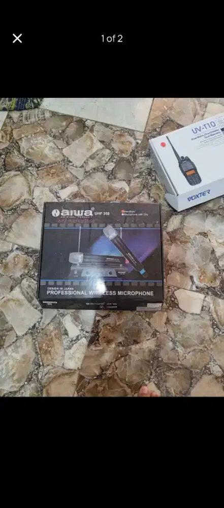 mic wireless aiwa uhf 358