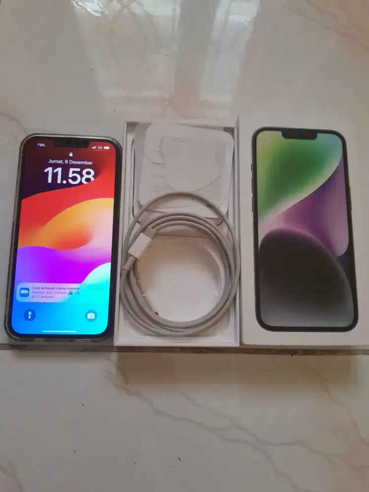 Iphone 14  128gb hitam resmi bea cukai