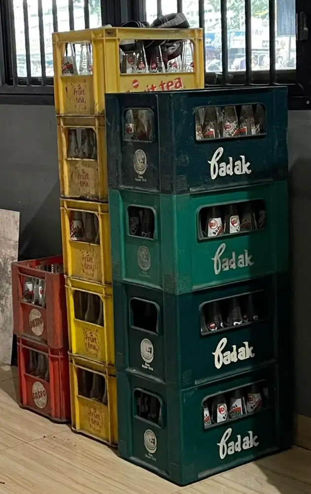 KRAT + BOTOL KOSONG (MINUMAN BADAK, TEH BOTOL SOSRO, FRUIT TEA)