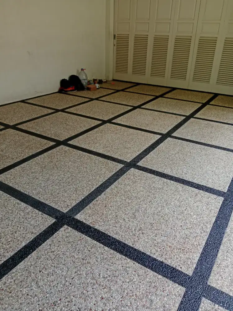 Lantai batu sikat garasi