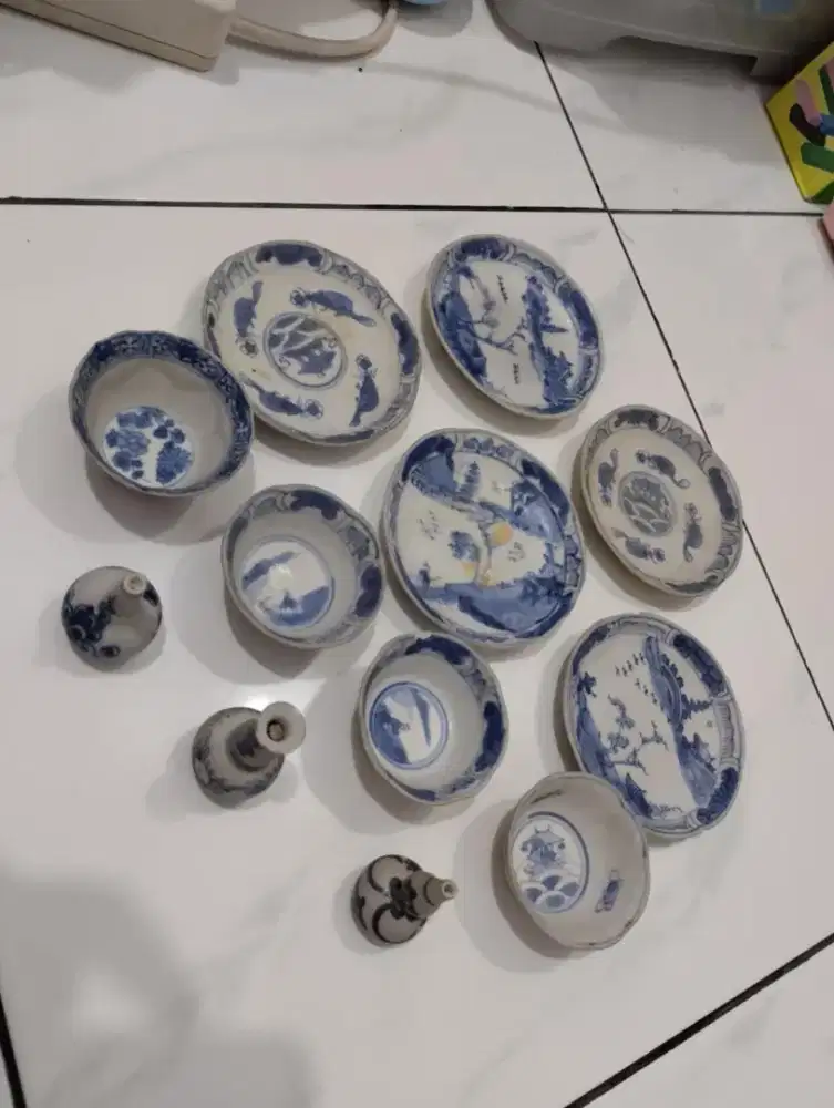 Piring cawan kendi lawas kuno ambil dr laut