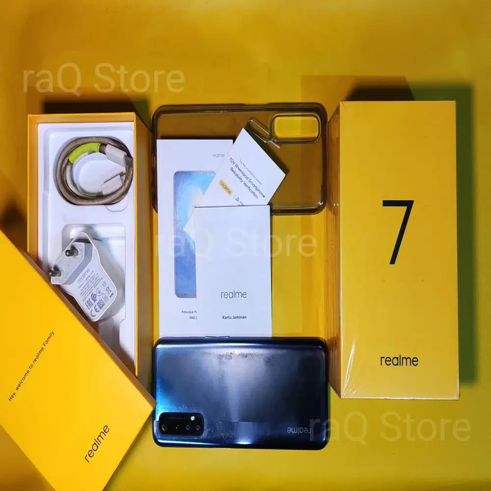 realme 7 8/128 warna Biru Kabut, Bekas pmkn msh Normal, Lengkap Bawaan