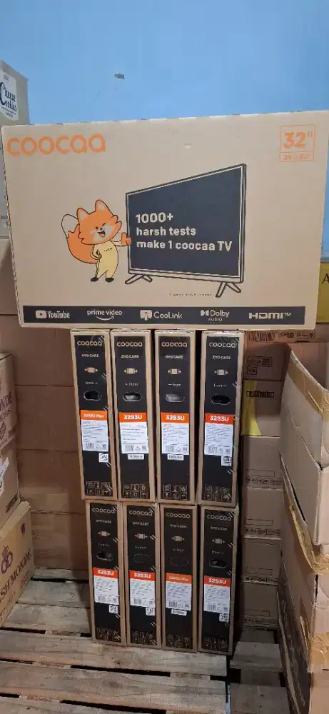 Coocaa smart tv led 32 inc segel garansi resmi+pasg bracket