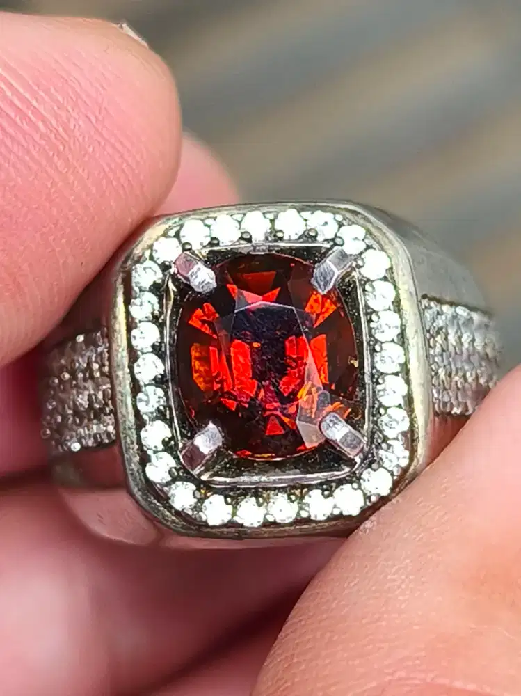 Cincin Batu tourmaline 2.06 carat ring perak memo CGL top kristaL HQ