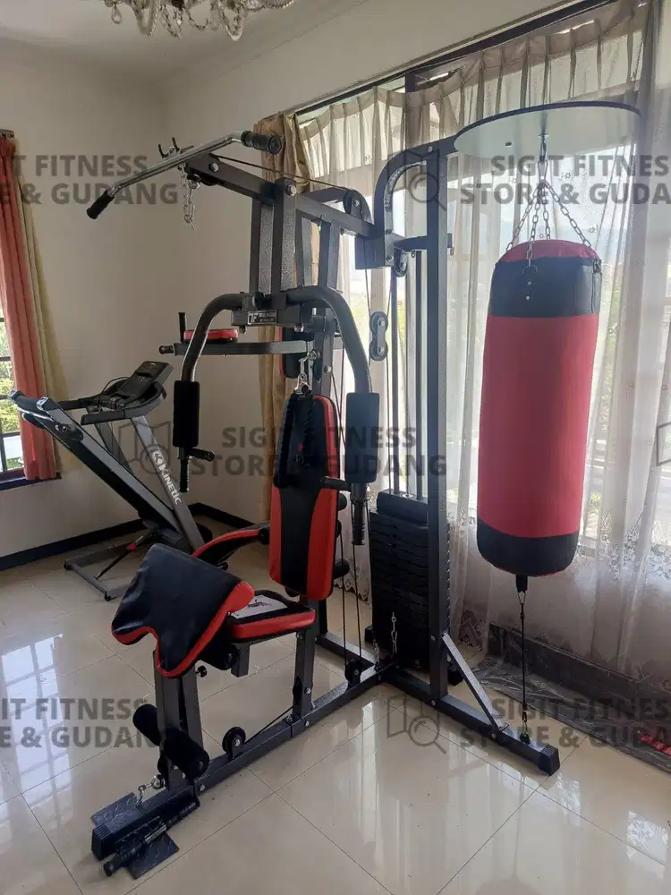 Homegym 3 sisi 150Lbs Fitur Komplit Berbagai Gerakan Fitness