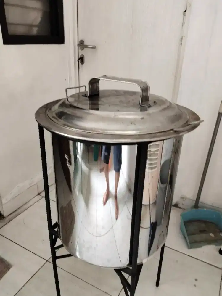 Dandang rebus mie ayam & mie bakso stainless steel. Diameter 38 cm