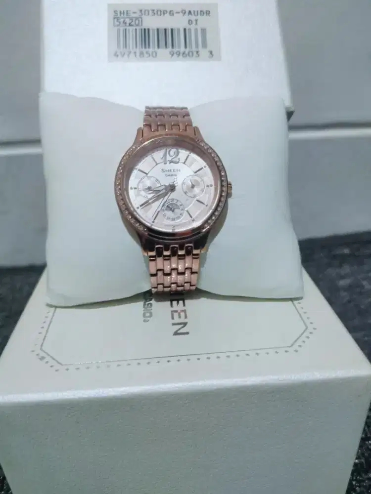 Jam Tangan Wanita Ori Casio Sheen SHE 3030 PG