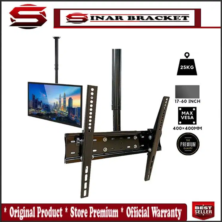 Bracket Gantung TV 32 - 60 inch Adjustable Ceiling 2Meter