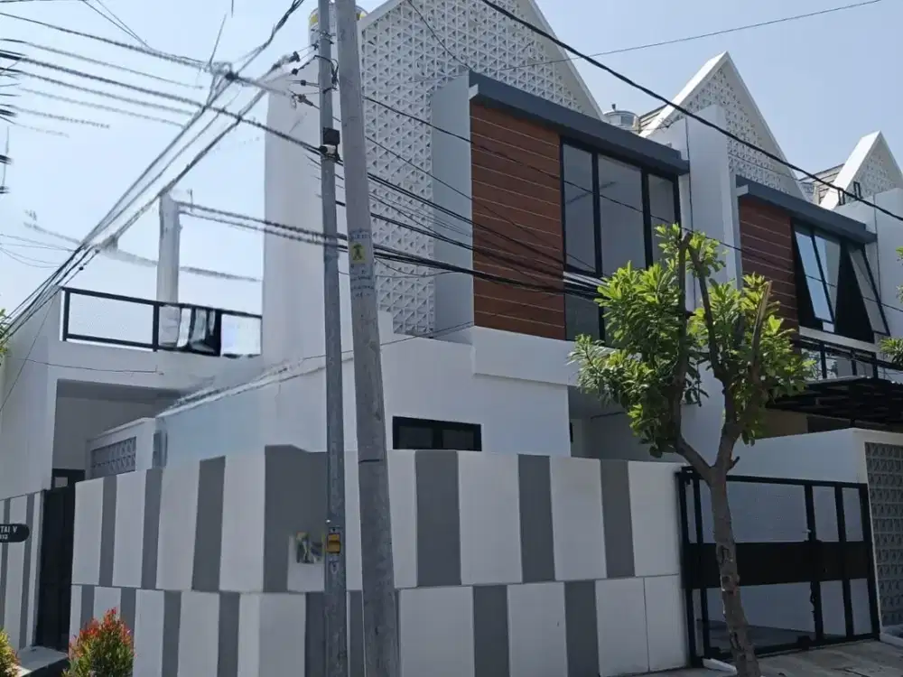 Dijual rumah baru gading pantai model Scandinavian, baru gress