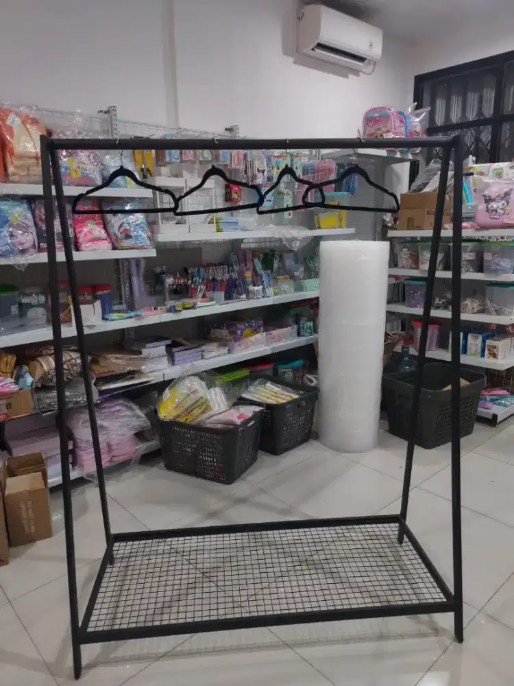 Gawang gantungan baju full  besi 3pc