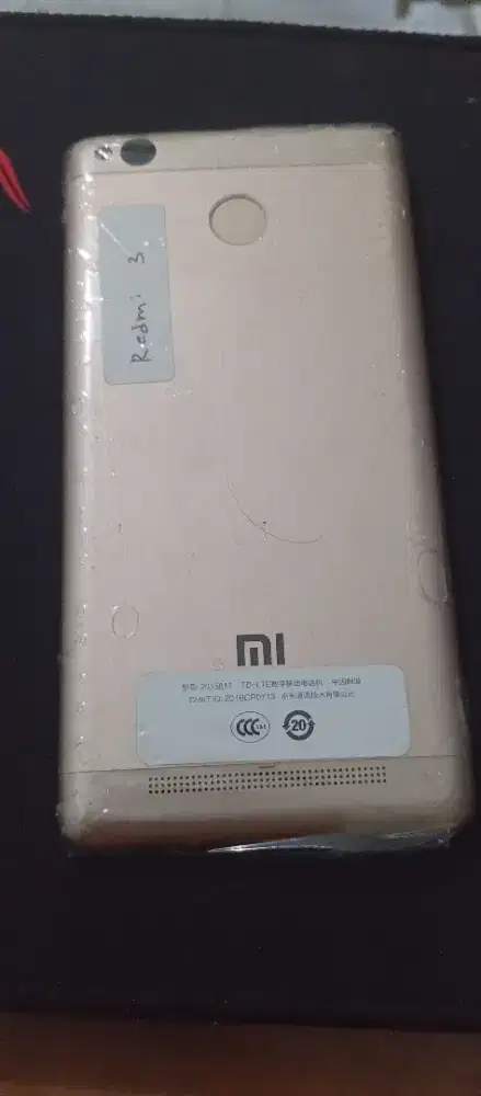 Backdoor plus Fingerprint Redmi 3 Original copotan
