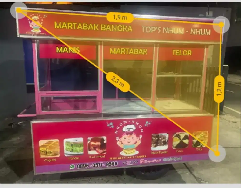 Di jual gerobak martabak gebok multifungsi