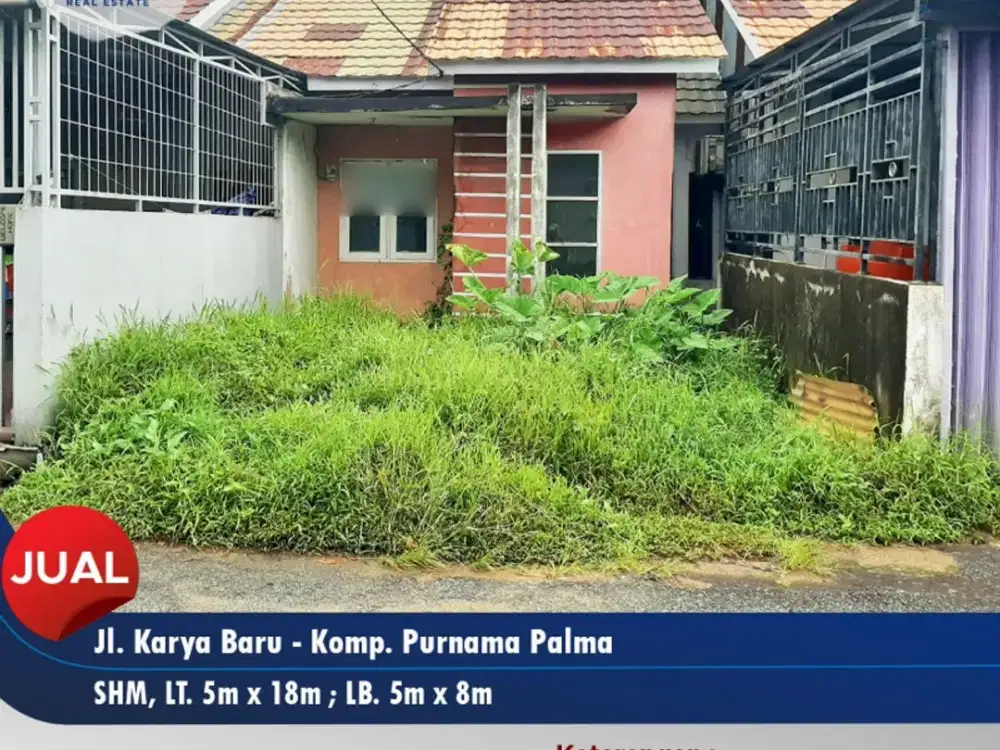 Dijual 1 unit rumah type 40 - Jl. Karya Baru / Perdana