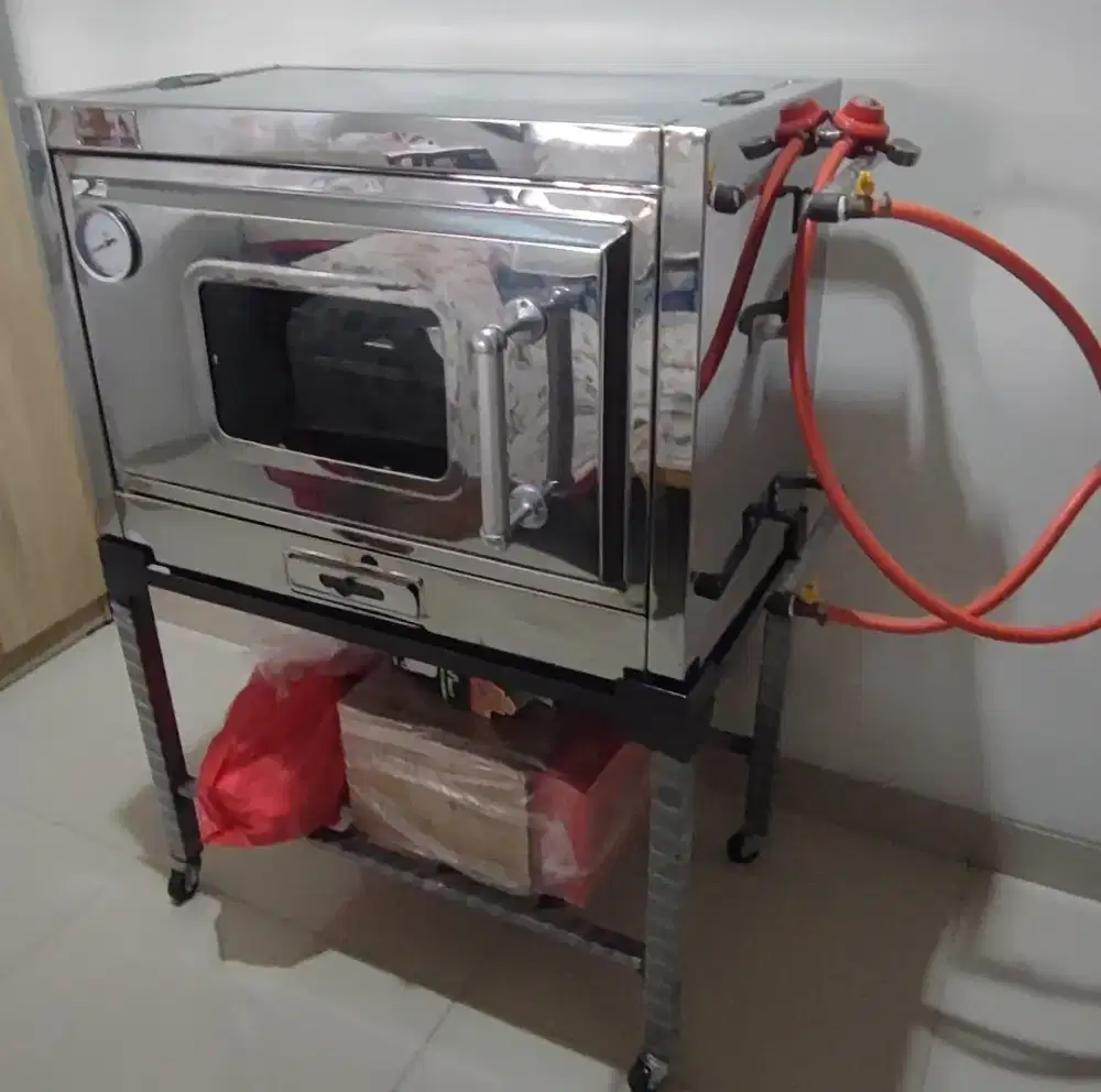 OVEN GAS BIMA BOGA TYPE 8044 FULL STAINLESS API ATAS BAWAH