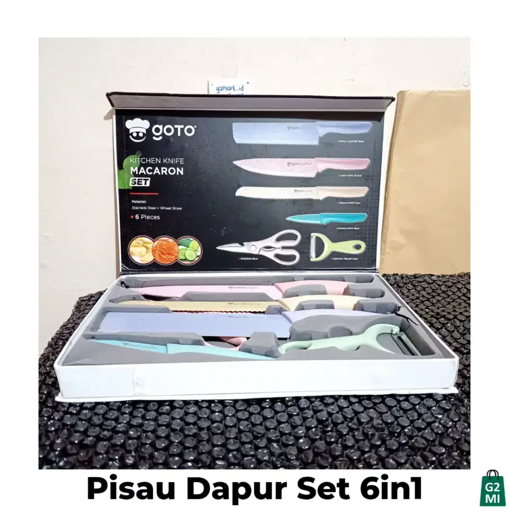 Goto Kitchen Knife Pisau Dapur Set Stainless Peeler Gunting Keramik