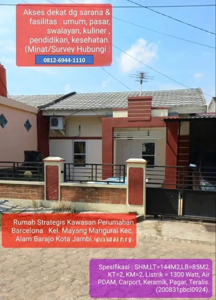Dijual Rumah Hunian Keluarga
