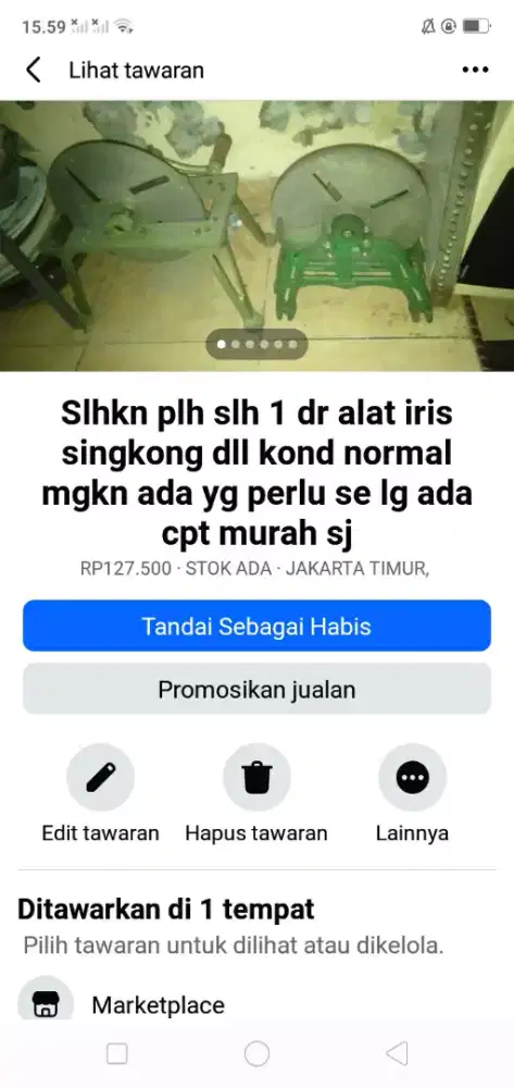 Cocok utk usaha kripik singkong dll slhkn plh alat nya hrg terjangkau