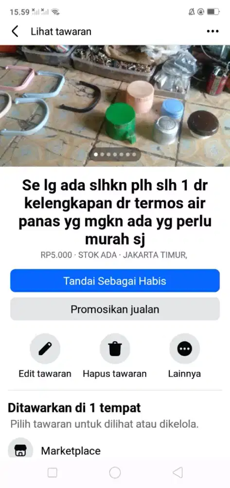 Slhkn lh slh 1 dr kelengkapan termos air panas mgkn ada yg perlu murah