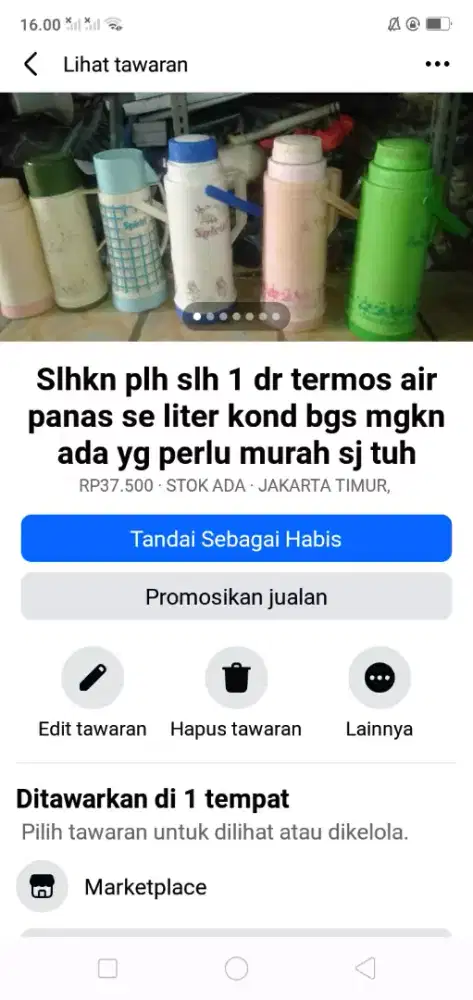 Slhkn plh slh 1 dr termos air panas berkualitas kond bgs hrg murah sj