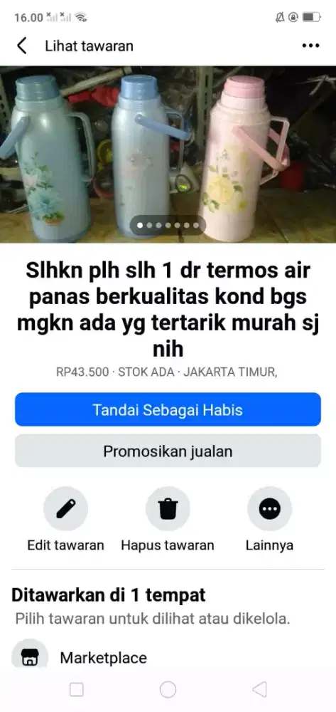 Slhkn plh slh 1 dr termos air panas berkualitas kond bgs hrg murah sj