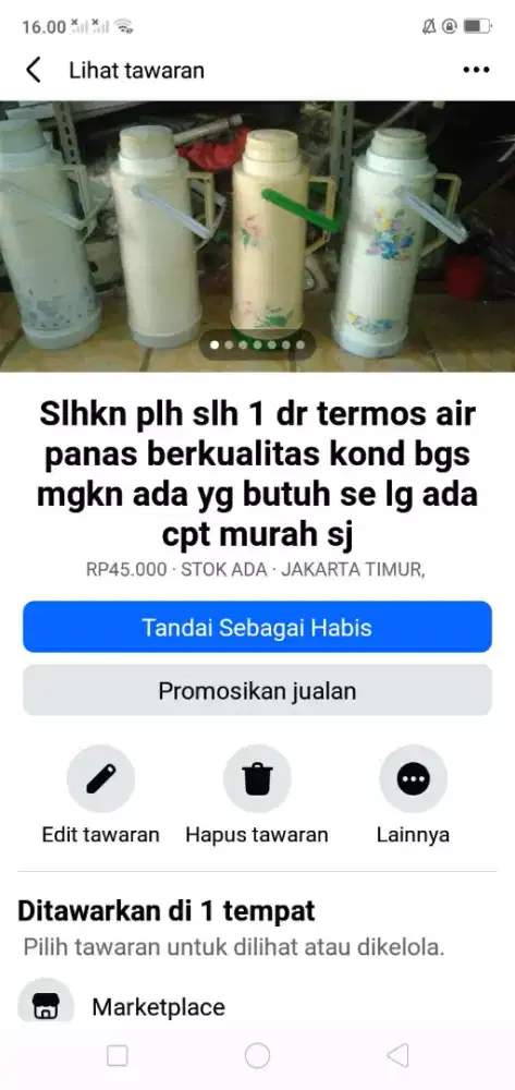 Slhkn plh slh 1 dr termos air panas berkualitas kond bgs hrg murah sj