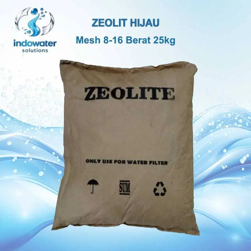 Sum Zeolite Hijau Media Filter Air 25Kg Mesh 8-16