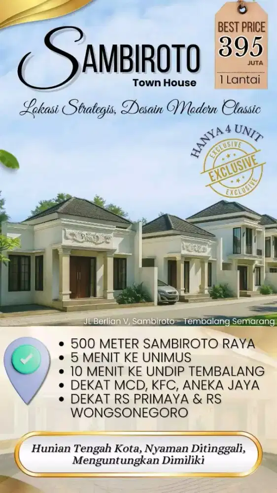 RUMAH PESAN BANGUN SHM di SAMBIROTO TEMBALANG