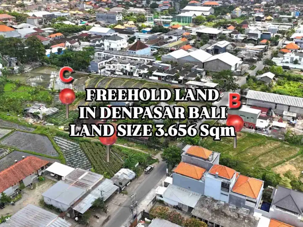 Tanah Murah 3 pilihan di Pura Demak Denpasar Barat Bali