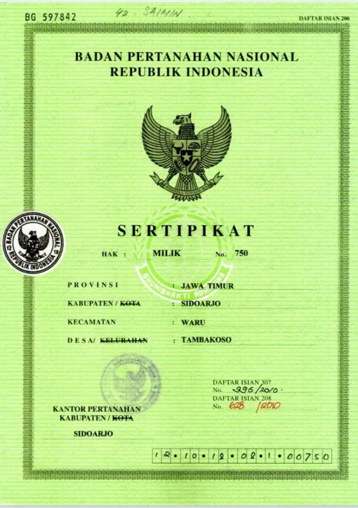 Tanah tambak Oso (Nego deal)