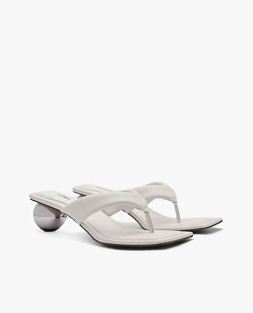 Pedro White Open Toe Sandals Heels
