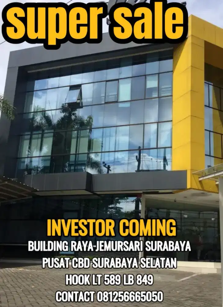 Office Building for Sale on Jl. Raya Jemursari Surabaya