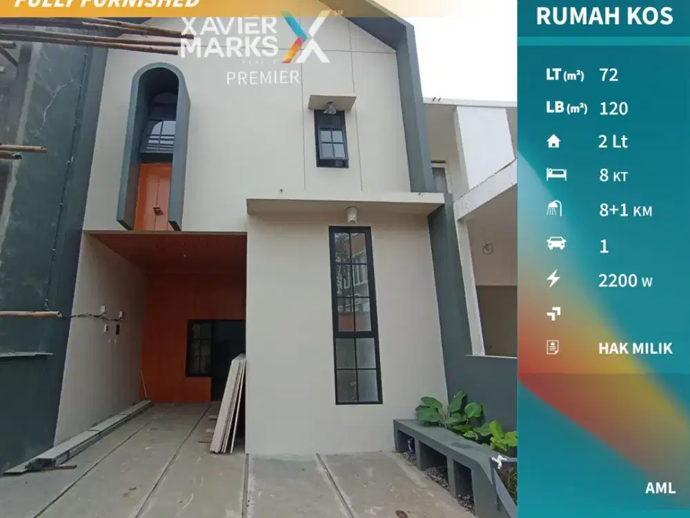 Dijual Rumah Kos Full Furnish Bangunan Baru di Dau Malang