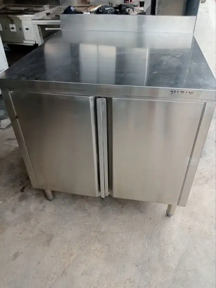 Meja kabinet stainless 90 x 90 x 90